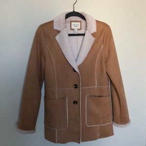Tan Suede Fur Lined Coat